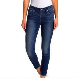 Lucky Brand Ava Skinny Raw Hem Cropped Jeans Size 6/28. Med/Dark Wash. Excellent